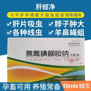 氯氰碘柳胺钠注射液兽药兽用猪药驱虫药牛羊用肝片吸虫驱血虫线虫
