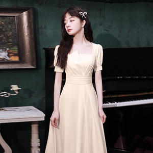 成年礼生日派对女学生音乐艺考钢琴演奏表演礼服公主仙女连衣裙