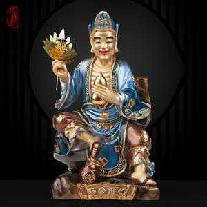 济公像道济和尚降龙罗汉佛像李修缘济癫铜像供奉摆件祥狮家居用品