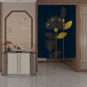 中式门帘隔断帘入户门头挂帘客厅玄关屏风长帘厕所卫生间遮挡布帘