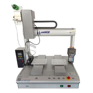 全自动焊锡机小型三四轴恒温双工位数据线pcb板led灯焊线拖焊点焊