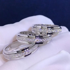 piaget伯爵戒指18k玫瑰金七钻单钻排钻满钻男女情侣同款戒指对戒