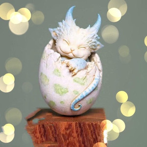 豪漫客gk 高木 猫龙蛋 竜蛋模型 可爱龍蛋萌龙  白模手办 w14