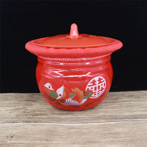 痰盂女矮脚尿桶儿童尿盆带盖搪瓷防臭家用起夜桶老人卧室加厚尿壶