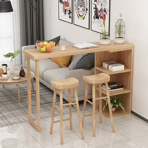 不占地方的餐桌省空间开放式吧台餐桌一体家用隔断高脚桌岛台歺桌