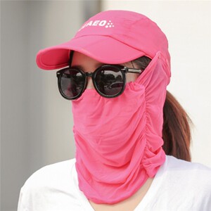 新户外防晒面罩女款全脸透气游泳防紫外线脸基尼套沙行备骑装头.