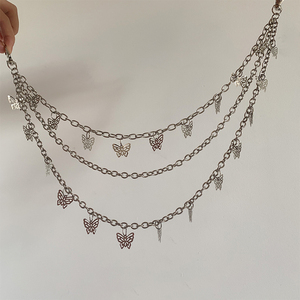 600人付款淘宝新款高档透腰明带女酷ins朋条链克腰