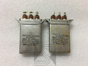 美国 WE 西电 双组 0.25UF / 1000V 油浸电容 古董 拆机