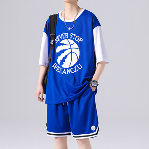匹克企鹅青少年冰丝短袖t恤男孩初中学生速干篮球服大童夏季球衣