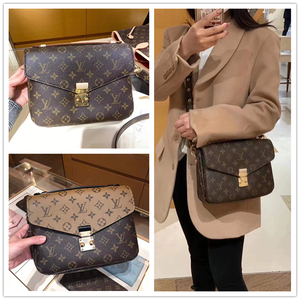 lv/路易威登女包 pochette metis老花翻盖邮差包单肩斜挎包m44875