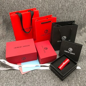 专柜同款红色阿玛尼armani口红香水唇釉礼品盒气垫包装盒手提纸袋
