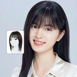 toocci空气刘海真发假发片女头顶自然前额真人发丝发际线发帖遮白