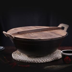 铁锅炒茶