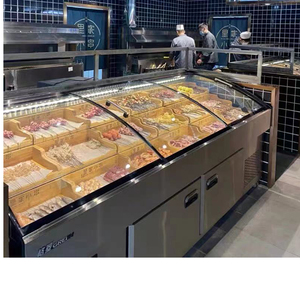 格菱烧烤展示柜冷藏商用阶梯冰台饭店菜品保鲜柜不锈钢水果捞冰柜