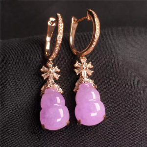 冰紫葫芦翡翠吊坠