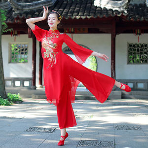 中秋节灯笼舞蹈服装演出服花灯古典舞秧歌服女2022新款广场舞舞服