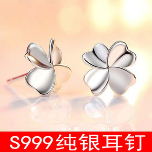 纯银耳钉老凤祥正品