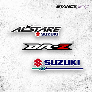 铃木摩托车机车装饰车贴uv反光贴纸gsx gsv suzuki logo r隼贴花
