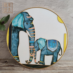 景泰蓝金丝彩沙画掐丝珐琅工艺画diy材料包非遗手工画装饰画摆件