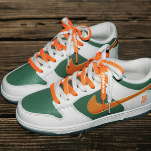 适配nike dunk low se纽约街球白绿橙色夜光扎染泼墨渐变反光鞋带