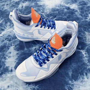 适配匹克peak态极闪现3代田雪兰雪人蓝色迷彩浸染腰果花篮球鞋带