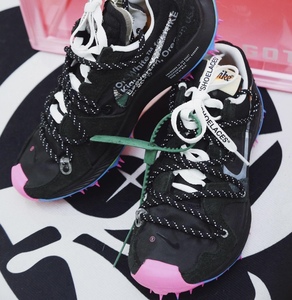 适配offwhite nike zoom terra kiger 5黑粉钉鞋毛绒鞋扣ow防盗扣