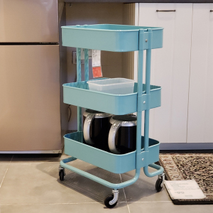 ikea宜家优选拉斯克厨房推车置物架收纳车火锅移动菜架多层置物架