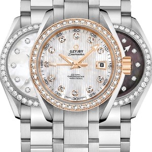 vs海马150系列3s 8520机芯黄金玫瑰金镶钻34直径女机械手表厂配件