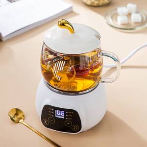 小熊一人养生杯电炖杯办公室小型陶瓷花茶杯家用电热电煮杯玻璃养