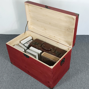 木箱子带锁定做实木收纳箱家用大号复古装饰道具储物箱木箱百宝箱