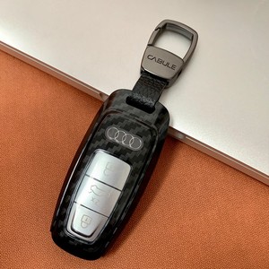 2021款奥迪a3钥匙包 20款奥迪a8l a6l a7 q8 全包碳纤纹钥匙套壳