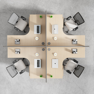 办公桌椅组合员工卡座办公室屏风桌子四人位办公桌电脑职员办公桌