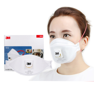 正品3m 9332 ffp3高级别折叠式防尘防雾口罩带阀防雾霾pm2.5透气