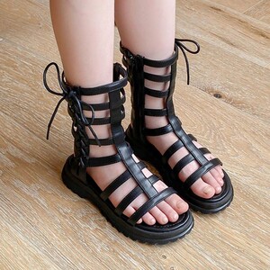 百变1990淘宝2018春夏季款小清新绑带甜美公主鞋中跟女凉鞋蝴蝶结