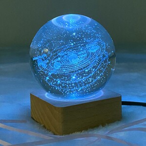 梦幻公主送闺蜜朋友生日礼物可刻字发光水晶球小夜灯卧室装饰摆件