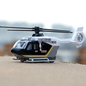 声光回力空霸直升机合金材质儿童玩具模型飞机逼真开门设计