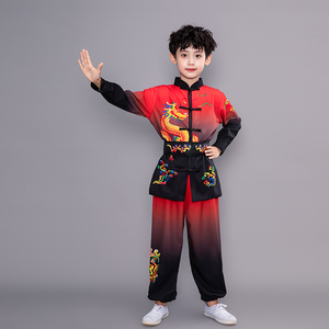 服中国功夫少儿练功服太极训练男女童比赛演出服暮霏烟旗舰店158