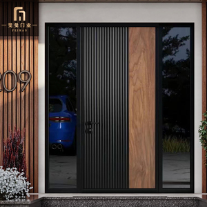 铸铝门入户门子母门别墅大门双开门轻奢进户防爆玻璃门自建防盗门