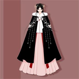 汉服斗篷外套女秋冬款披风加绒女古风绣花加长款加厚正品保暖