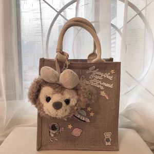 网红同款muji麻袋改造雪梨玫挂件diy布贴标签配件配饰