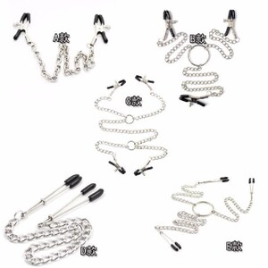 玩具乳夹女用链条夹调节夹饰头夹阴蒂下体调教sm高潮另类情趣用品