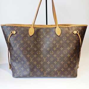 现货二手lv路易威登nf大号老花购物袋never full单肩手提包女包