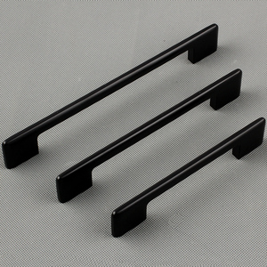 韩国不锈钢衣柜门把手抽屉电视柜书柜橱黑色拉手欧式实心加长拉手