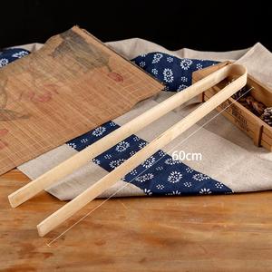 烙饼木号炸油竹夹子厨房食品夹大头加长加厚竹制商用防烫环卫垃圾