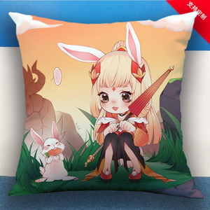 新款游戏新款荣耀公孙离蜜橘花间舞抱枕之夏幻舞皮肤靠垫周边双面