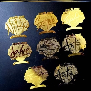 全息变色csgo贴纸金色签名kennys金属贴皇冠s1mple简单男孩炫金贴