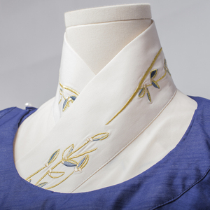 彧卿原创汉服义领春季配饰内搭假领子米白色交领日常刺绣内衬百搭