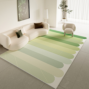 ins风绿色地毯客厅2024新款高级沙发茶几防水免打理轻奢卧室地垫
