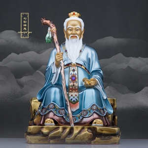 纯铜药王菩萨华佗神医佛像医圣孙思邈李时珍现代中式客厅桌面摆件