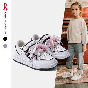 roberta诺贝达女童运动鞋板鞋2021春秋新款儿童休闲鞋小白鞋童鞋